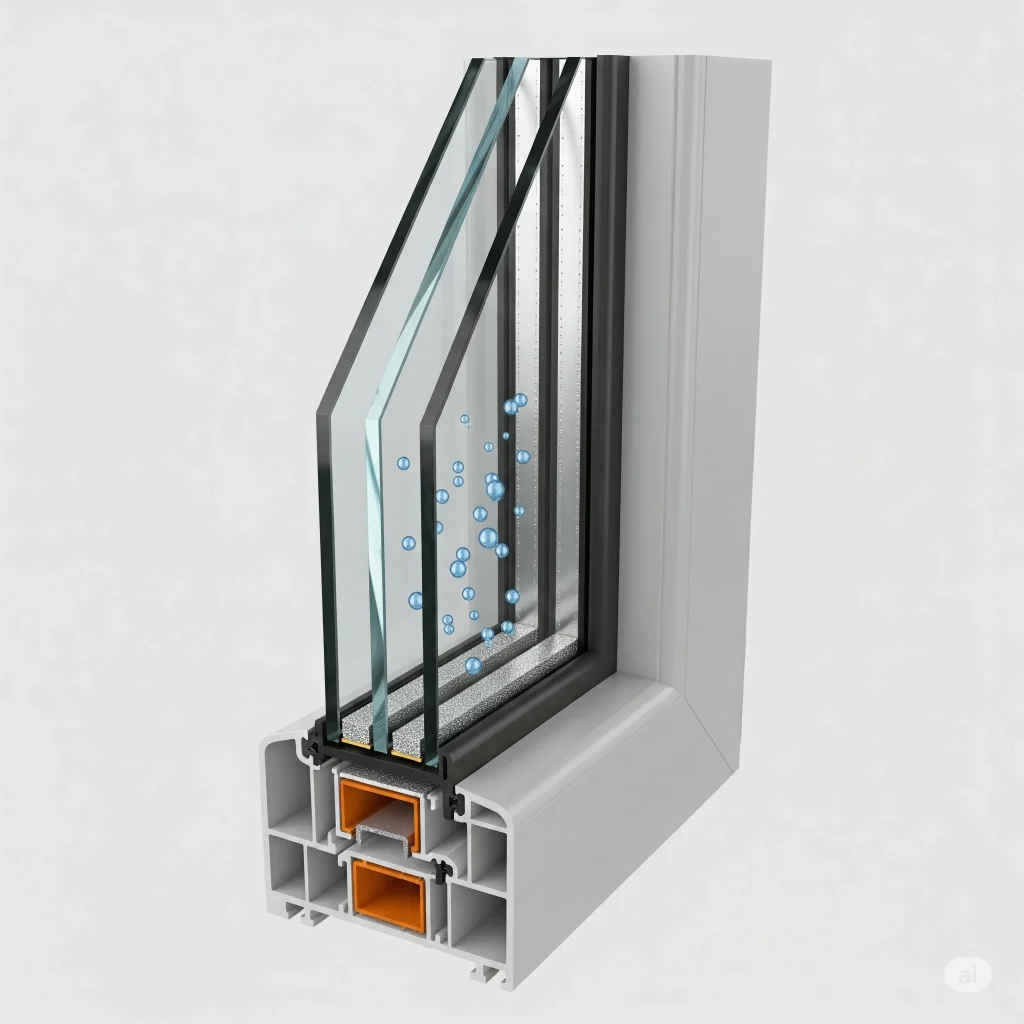 سپندار UPVC فروش پنجره دوجداره UPVC با شیشه ضد صدا در تهران آزادی